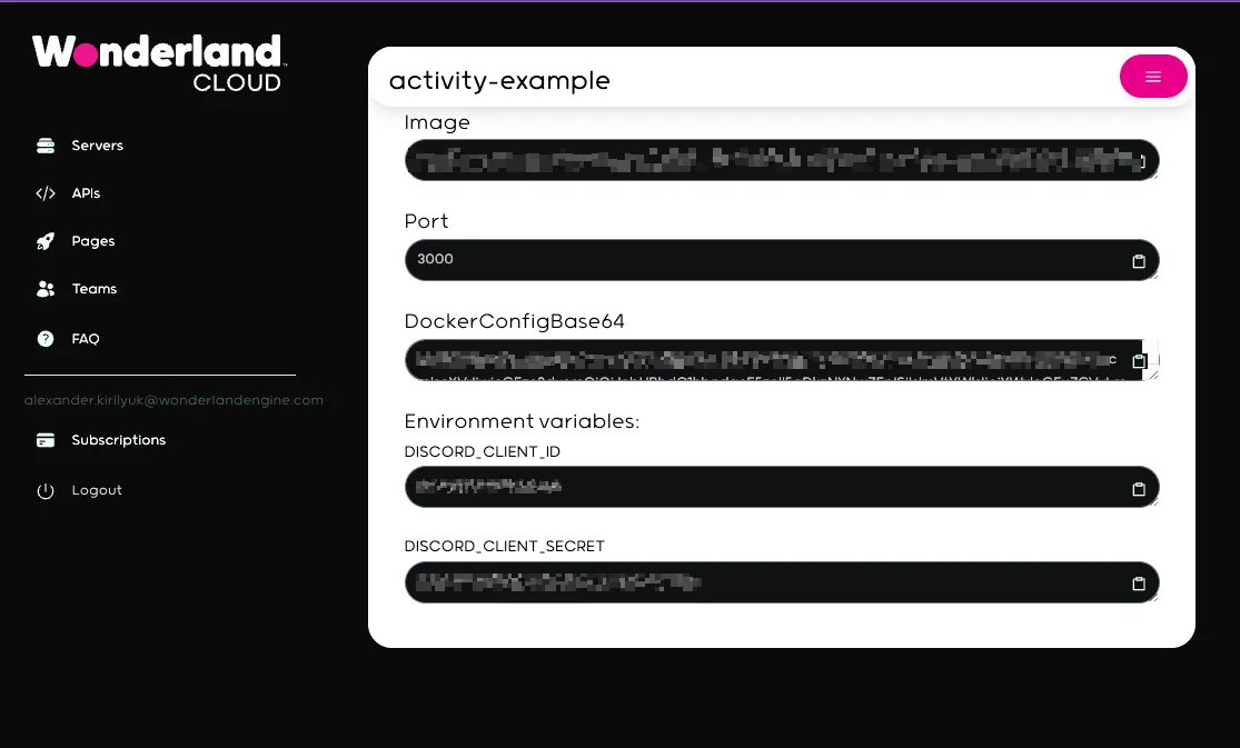 Screenshot: Apis Explorer