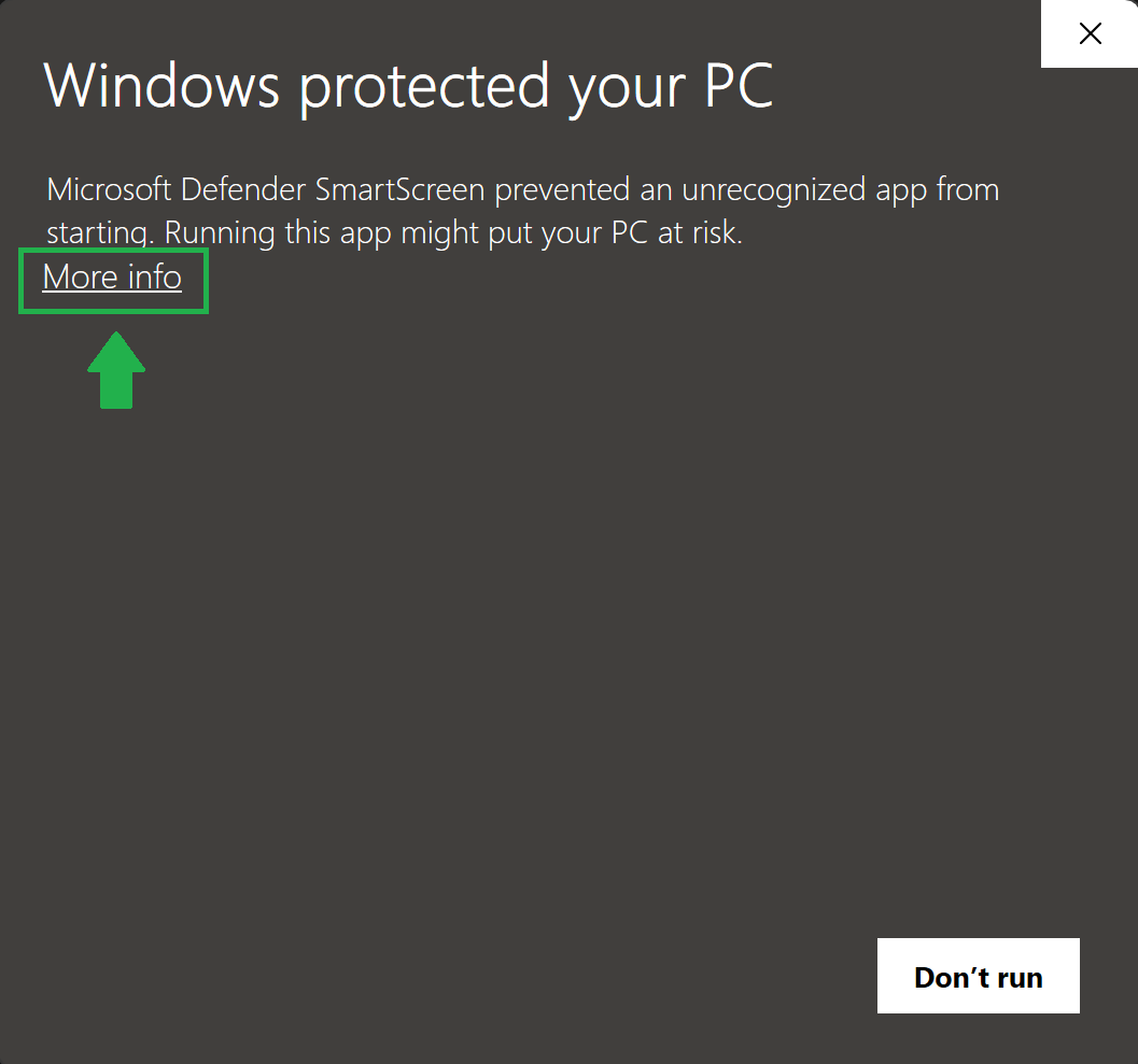 Windows Installer SmartScreen
