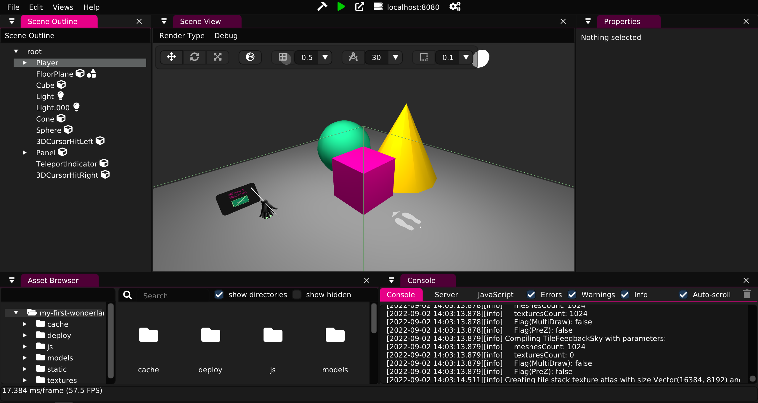 Screenshot: Getting Started - Empty Project