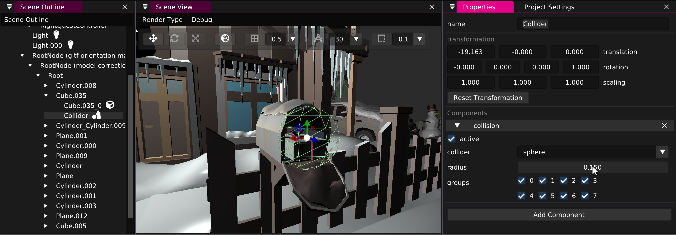 Sceenshot: Getting Started JS - Collider