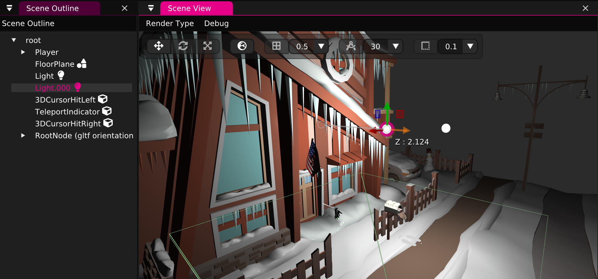 Screenshot: Getting Started - Add Light